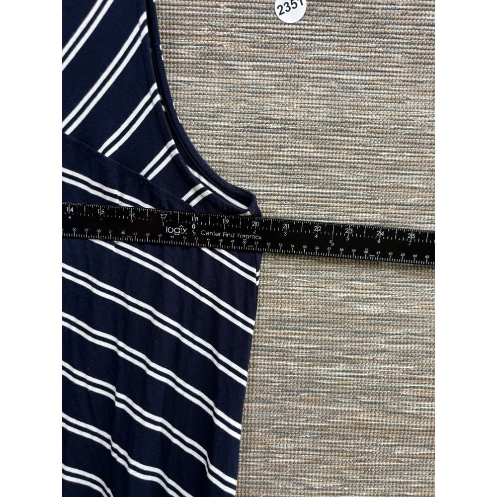 Chico's Nautical Sailing Dress Size 3 US XL Navy Striped Stretch Preppy Beachy - Picture 7 of 7